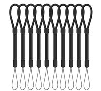 FgofhFu Phone Hand Wrist Strap Lanyard for Cellphone,Mobile Phone,Camera,GoPro, PSP, Flashlight,Keys, Keychains, USB Flash Drives and More Device (Black 10Pcs)
