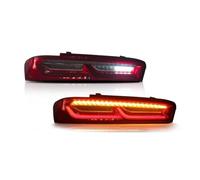 FGOFJG Rear taillights For Chevy For Camaro 15-17 Reverse Brake Turning Signal Car Rear Tail Light Assembly Plug And Play Pair Of LED Lights License plate lights(EU Red clear)