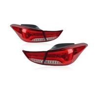 FGOFJG Rear taillights For Hyundai For Elantra For Avante 2012-2014 LED DRL Running Light Brake Flowing Water Flicker Tail Lamps 2PCs Car Assembly License plate lights