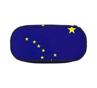 FGPkjh Alaska State Flag Print Functionality Pencil Case School Stationery Supplies Makeup Travel Daily Essentials