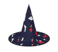 FGPkjh Ballroom Dance Pattern Print Carnival Party Season Unisex Hat Cosplay Costume Festive Headwear House Events