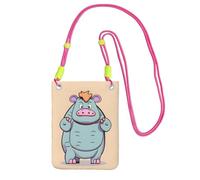 FGPkjh Cartoon Hippos Print Phone Crossbody Bag Water-Resistant Women Men Travel Running Accessory Sling Wallet
