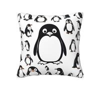 FGPkjh Cute Penguin Print Soft Throw Pillow Covers Square Cushion Cases Couch Sofa Bed Home Living Room Car