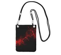 FGPkjh Explosion Burst Red Black Print Phone Crossbody Bag Water-Resistant Women Men Travel Running Accessory Sling Wallet