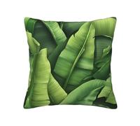 FGPkjh Fresh banana leaves Print Soft Throw Pillow Covers Square Cushion Cases Couch Sofa Bed Home Living Room Car