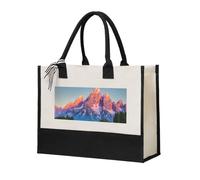 FGPkjh Grand Teton National Park Print Tote Bag Unisex Canvas Gift Eco-Friendly Shopping Bag For Beach Travel Office
