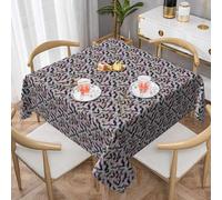 FGPkjh Halloween Bats Grey Print 55in Square Tablecloth for Dining Room Kitchen Holiday Gathering Home Decor Daily