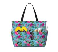 FGPkjh Hello Hawaii Print Waterproof Beach Travel Bag Lightweight Foldable Canvas Bags Gym Picnic Vacation