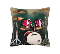 FGPkjh Jazz drum Print Soft Throw Pillow Covers Square Cushion Cases Couch Sofa Bed Home Living Room Car