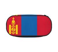 FGPkjh Mongolian Flag Print Functionality Pencil Case School Stationery Supplies Makeup Travel Daily Essentials