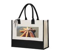 FGPkjh Starfish Lighthouse Beach Print Tote Bag Unisex Canvas Gift Eco-Friendly Shopping Bag For Beach Travel Office