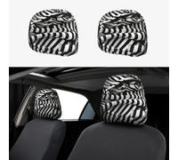 FGPkjh Zebra-like print Print 2 Pcs Car Headrest Cover Soft Seat Cushion Trucks Interior Accessories Travel Set