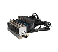 FGRDMUKP Explosion-Proof Solenoid Valve Combination DC24V 2 Positions 5 Way Pneumatic Solenoid Valve Manifold Valve Group AC220 110V(Ac220v 10 in 10 Out)