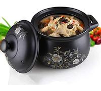 FGSHDBCU Clay Cooking Pot, Ceramic Casserole Pot, High Temperature Ceramics Casserole Soup Pot Large Capacity, Stew Pot With Lid(7L) (One Color 8L)