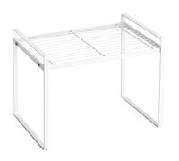 FGSHDBCU Microwave Storage Rack Kitchen Counters Storage Microwave Stand for Baker's Rack & Spice Pot & Pan Racks Organizer Shelf Maple Black and White (13X8X9.4 Inch)/White