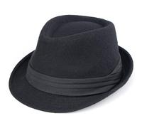 FGSS Kids Classic Trilby-Fedora Hat - Short Brim Boys-Girl-Felt Jazz Cap Panama Derby Cuban-Hat for 3-6 Years Old