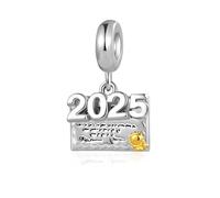 FGT 2025 Graduation Diploma Dangle Charm fits Pandora Charms Bracelets Christmas Birthday Jewellery Present for Women Daughter Sister Granddaughter Friends