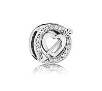 FGT Arrow Love Heart Clip Charm fits Pandora Reflexions Bracelets Sterling Silver Birthday Charms Gift for Women Mum Valentine