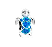 FGT Blue Sea Turtle Charm Compatible with Pandora Charms Bracelets Ocean Animal Bead for Family Sister Daughter Birthday Jewellery Gift for Women