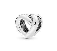 FGT Knotted Heart Charm for Bracelets Necklaces Pendants Sterling Silver Gift for Mum Granddaughter Daughter Wife Best Friend Family Birthday Anniversary Valentine Mothers Day