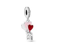 FGT Love Heart Happy Birthday Balloons Dangle Charm fits Pandora Moments Bracelets Sterling Silver Sister Jewellery Gift for Daughter Women Family