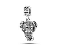 FGT Lucky Elephant Charm Compatible with Pandora Moments Bracelets Bohemian Boho Style Wisdom Animal Women Girls Daughter Family Birthday