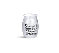 FGT Small Mini Urn for Ashes Family Mum Dad Brother Sister Cremation Memorial Keepsake Your Light Shines upon Us and is Always in Our Hearts
