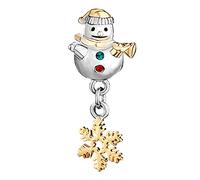 FGT Snowmen Charm Compatible with Pandora Moments Bracelets Snowflake Winter Holiday Granddaughter Sister Friends BFF Christmas Birthday