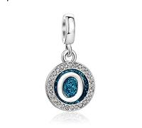 FGT Sparkling Blue Initial O Letter Dangle Charm fits Pandora Charms Bracelets Christmas Birthday Personalized Name Jewellery Gift for Women Family Daughter Sister