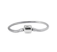 FGT Stainless Steel Snake Chain Bracelet for Charms Compatible with Pandora Bracelets for Beads Women Valentine's Day Mother's Day Birthday 21cm