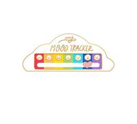 FGT White Interactive My Mood Tracker Emoji Pin Rainbow Mood Tracker Lapel Pin for Women Men Cute Heart Sliding Badge for Self-Expression