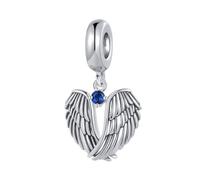 FGT Wings of Angels Love Protection Blue September Birthstones Dangle Charm fits Pandora Charms Moments Bracelets