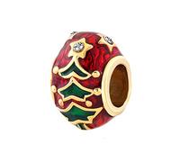 FGT Women Christmas Tree Spacer Charms Compatible with Pandora Moments Bracelets Snowman Deer Santa Family Birthday Red