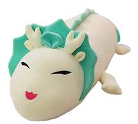 FGTLJ Fluffy Chinese White Dragon Plush Pillow Super Soft Long Dragon Shape Stuffed Body Pillow Large Anime White Dragon Plushie Dolls Gifts/35.4''