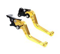 Fguiieqj 1 Pair Motorcycle Brake Lever Clutch Handle Off-Road Vehicle Part Modification Cowhorn Assembly Mirror Seat CNC for Suzuki Motorcycle Clutch Drum Brake Lever Handle(Yellow)