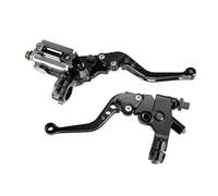 Fguiieqj 1Pair 22mm 7/8" Universal Motorcycle Hydraulic Brake Adjustable Master Brake Clutch System Cylinder Clutch Lever Reservoir D8S8 Motorcycle Clutch Drum Brake Lever Handle(C)
