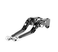 Fguiieqj 20 Colors Handle Bar Lever Extendable Folding Adjustable Brake Clutch Levers for Z900RS for Z 900 RS 2018 2019 2020 2021 Motorcycle Clutch Drum Brake Lever Handle(Black Silver)