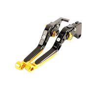 Fguiieqj 20 Colors Handle Bar Lever Extendable Folding Adjustable Brake Clutch Levers for Z900RS for Z 900 RS 2018 2019 2020 2021 Motorcycle Clutch Drum Brake Lever Handle(Black Yellow)