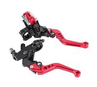 Fguiieqj Brake Master Cylinder Aluminum Six-Gear Distance Brake Lever Easy to Install Motorcycle Accessories for Motorcycles Universal Motorcycle Clutch Drum Brake Lever Handle(Red)
