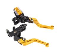 Fguiieqj Brake Master Cylinder Aluminum Six-Gear Distance Brake Lever Easy to Install Motorcycle Accessories for Motorcycles Universal Motorcycle Clutch Drum Brake Lever Handle(Yellow)