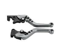 Fguiieqj Motorcycle Aluminium Alloy Universal Brake Levers Motorcycle CNC Accessories Modified Horn Adjustable Hand Lever for GY6 Motorcycle Clutch Drum Brake Lever Handle(Grey)