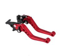 Fguiieqj Motorcycle Aluminium Alloy Universal Brake Levers Motorcycle CNC Accessories Modified Horn Adjustable Hand Lever for GY6 Motorcycle Clutch Drum Brake Lever Handle(Red)