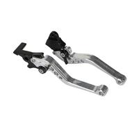 Fguiieqj Motorcycle Brake Lever 1 Pair 7/8" 22mm Motorbike Brakes Clutch 125cc Pit Bike Clutch and Levers Front Motorbike Accessories Motorcycle Clutch Drum Brake Lever Handle(Silver)