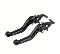Fguiieqj Motorcycle Double Disc Brake Universal CNC Aluminum Double Disc Brake Handle Lever Motorbike Modified Modification Accessories Motorcycle Clutch Drum Brake Lever Handle(Black)