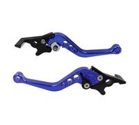 Fguiieqj Motorcycle Double Disc Brake Universal CNC Aluminum Double Disc Brake Handle Lever Motorbike Modification Accessories Motorcycle Clutch Drum Brake Lever Handle(Blue)
