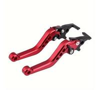 Fguiieqj Motorcycle Double Disc Brake Universal CNC Aluminum Double Disc Brake Handle Lever Motorbike Modified Modification Accessories Motorcycle Clutch Drum Brake Lever Handle(Red)