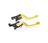 Fguiieqj Motorcycle Double Disc Brake Universal CNC Aluminum Double Disc Brake Handle Lever Motorbike Modified Modification Accessories Motorcycle Clutch Drum Brake Lever Handle(Yellow)