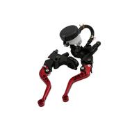 Fguiieqj Motorcyle Universal 7/8" 22mm CNC Aluminum Motorcycle Adjustable Clutch Brake Pump Lever Hydraulic Master Cylinder for 250cc-500 Motorcycle Clutch Drum Brake Lever Handle(Red)