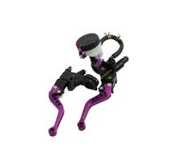 Fguiieqj Motorcyle Universal 7/8" 22mm CNC Aluminum Motorcycle Adjustable Clutch Brake Pump Lever Hydraulic Master Cylinder for 250cc-500 Motorcycle Clutch Drum Brake Lever Handle(Purple)