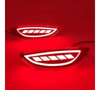 Fguiieqj Rear Tail Light Bumper For Hyundai For Accent For Verna For Solaris For Brio 2008-2015 LED Rear Bumper Reflector Stop Brake Light Turn Signal Fog Lamp(Type A)